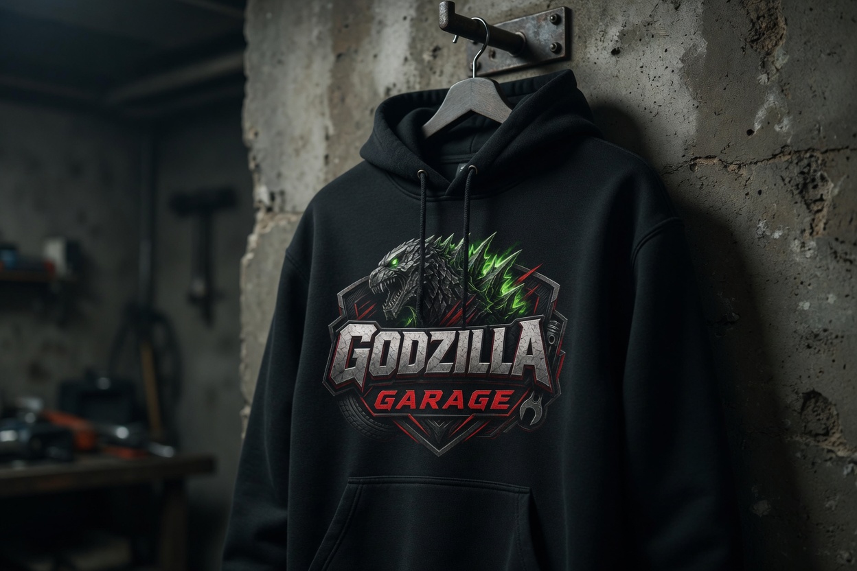 Black Godzilla Garage hoodie